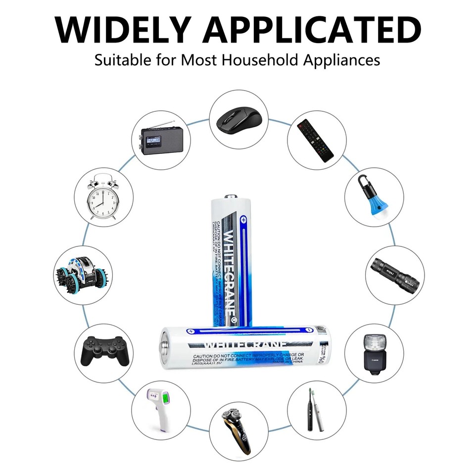 4/8/12/20/24/48/100 Pack WHITECRANE AA Batteries 1.5V Alkaline Non - Foto 12