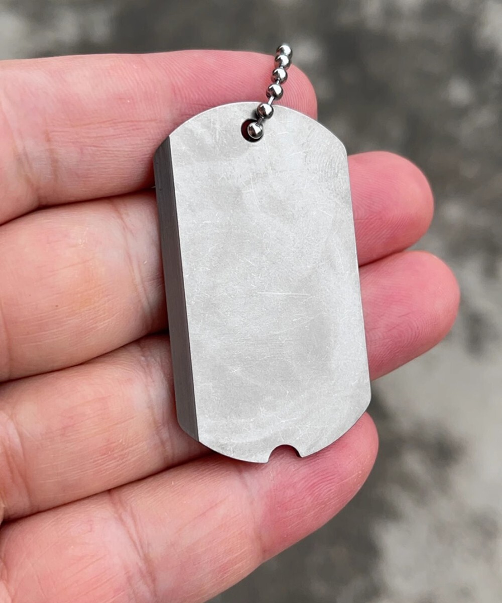 1PC Titanium Alloy Dog Tag Pendant Necklace Pet Dog Identity Card