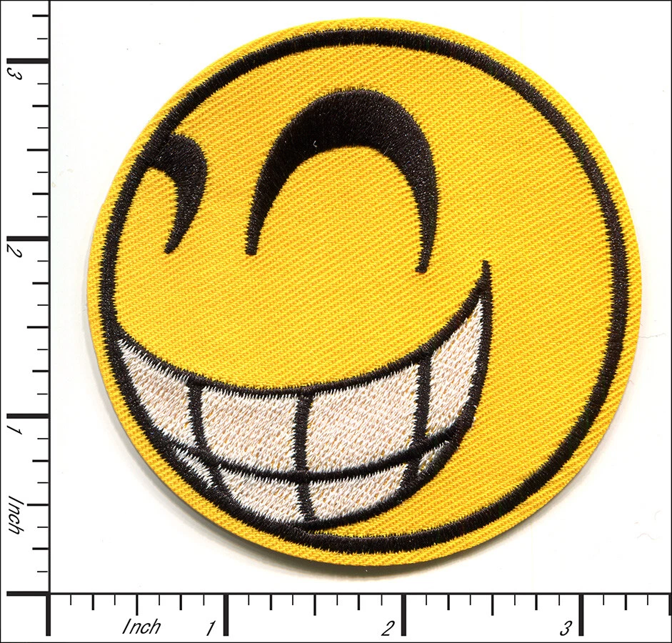 40 Pcs Embroidered sew or Iron on patches Happy Smilling Face 78x78mm AP026kH