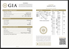 Triple Ex Natural Diamond 0.35 Ct Round Cut 4 mm E/VVS1 Lustrous GIA Certified 3265.71 per carat