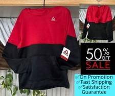 Reebok Boy's SIZE XL 14-16 Athletic Pullover Hoodie color RED/BLACK NEW