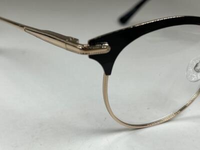 New Max Cole MC-1518 Col.90 Black & Gold Eyeglasses 50/19  display picture 3