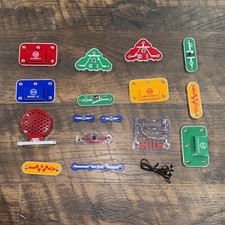Snap Circuits Lot Of 17 Elenco Electronic Replacement Parts Battery Pack Strobe
