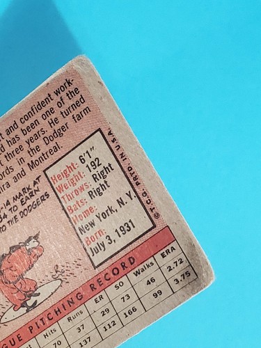1958 Topps Ed Roebuck Los Angeles Dodgers #435 en muy buen estado ⚾ - Imagen 12 de 12