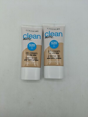 Covergirl Clean Matte 520 Light BB Cream For Oily Skin ( Lot Of 2)