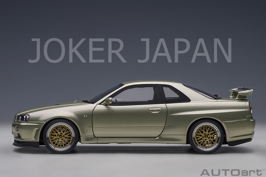 イノモデルR34 V-Spec II Nür Millennium Jade AUTOart Nissan Skyline GT-R (R34) V-Spec II Nür BBS