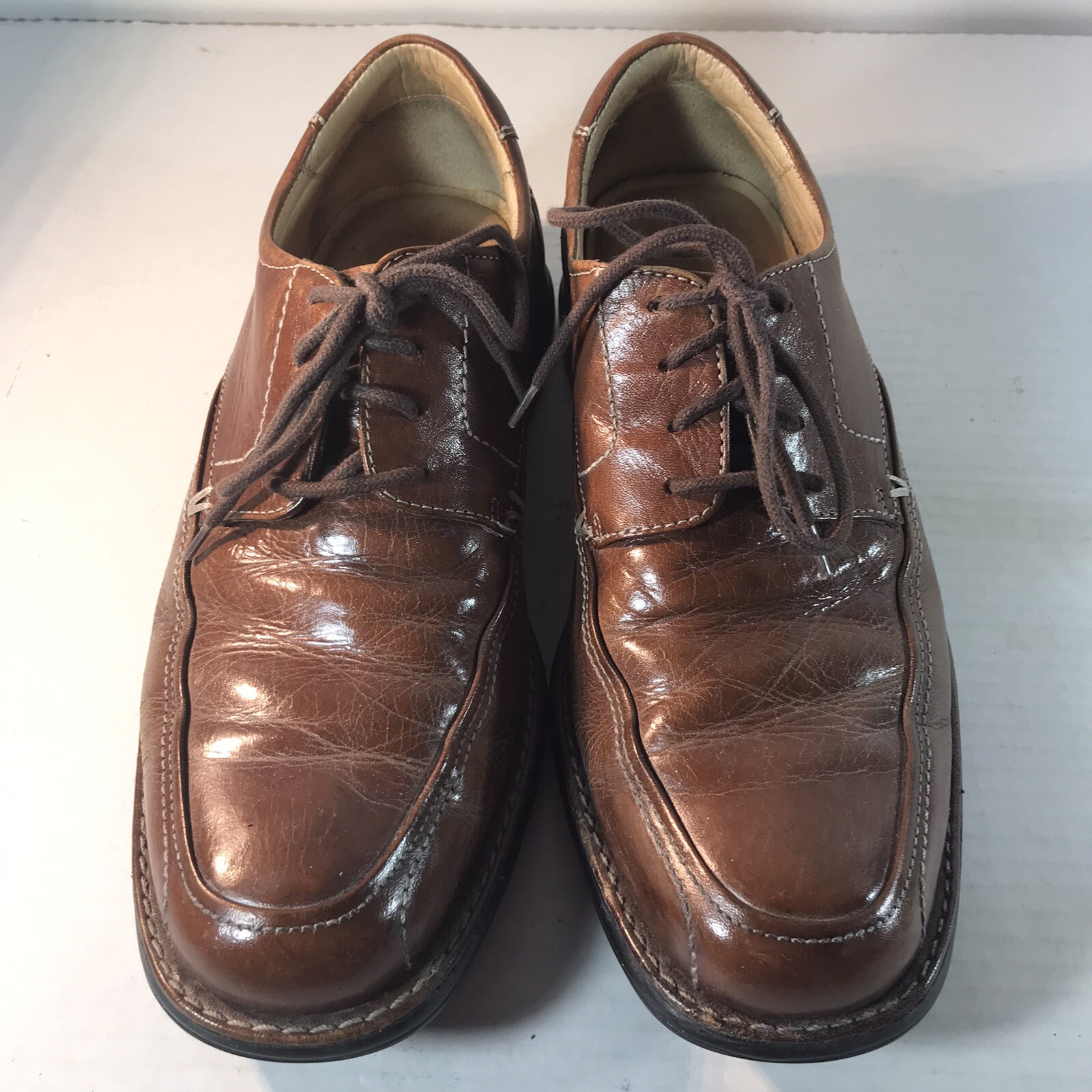 SAOLA Scarpe eleganti stringate in pelle di pecora Johnston Murphy Lt. marroni taglia 7M Brasile