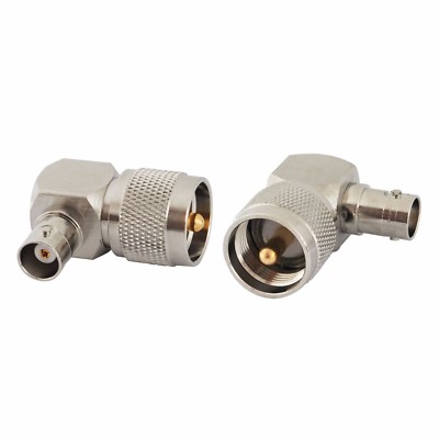 5-Pack BNC Female to UHF PL-259 Male Right Angle CB Antenna Connector ...