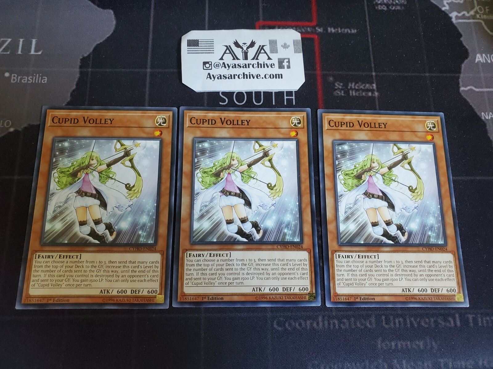 3X Cupid Volley - CYHO-EN024 - Common - 1st Edition NM/VLP YGO | eBay