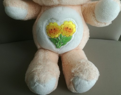 Peluche CARE BEARS BISOUNOURS Groscopain Friend bear 35 cm Années 80 - Foto 10 di 10