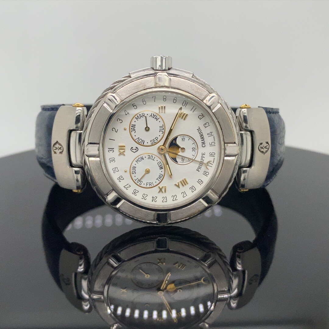 Philippe Charriol Moonphase Cable Quartz Men's Watch $2500 Philippe Charriol Moonphase Cable Quartz Men's Watch $2500