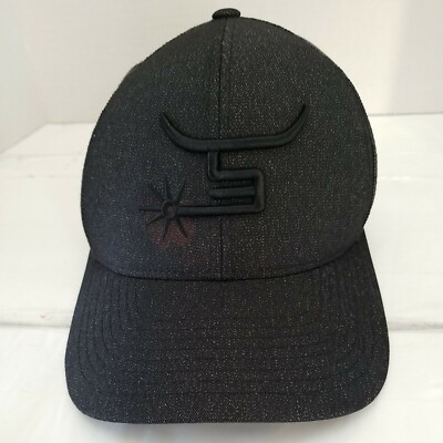 Spin-Em Rodeo Co. ''Bolt'' Cap Adjustable Trucker Dad Hat Black