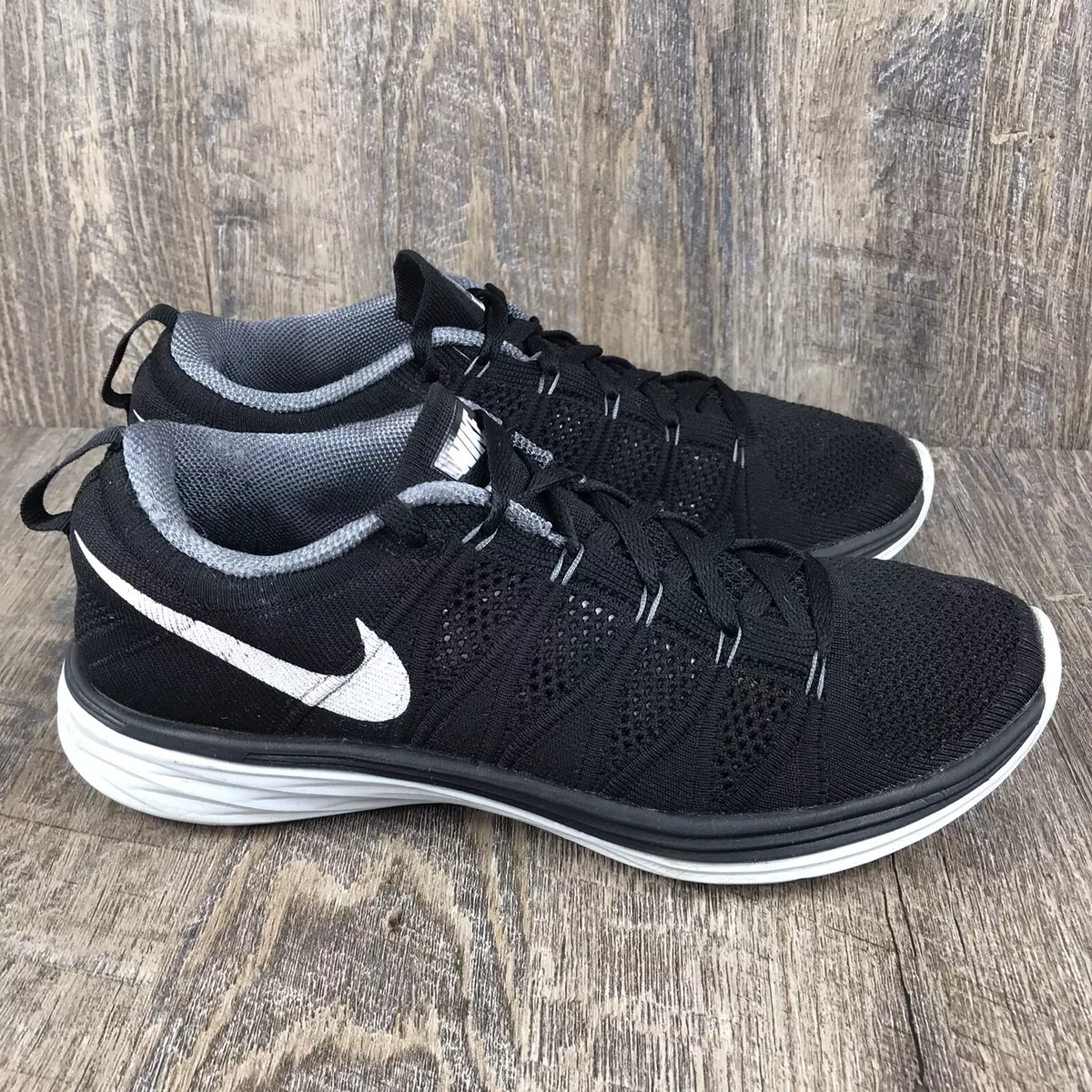 Nike Flyknit 2 620658 Women's Sz 8.5 Running Athletic Shoes Black Gray eBay