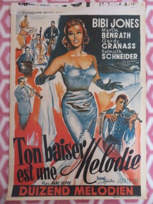 TON BAISER EST UNE MELODIE/ Tausend Melodien BELGIUM (20.5''x 14'') POSTER 1956