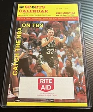 1988 Larry Bird Celtics Rite Aid Sports Calendar w/ Top Loader