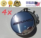 4x Mercedes Benz Silver AMG Caps (A Set) Standard 2.95Inch/75mm Fits Most Models