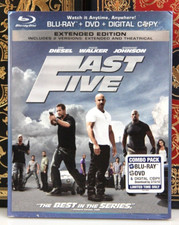 FAST FIVE -- BLU-RAY w SLIPCOVER + DIGITAL-- I SHIP BOXED