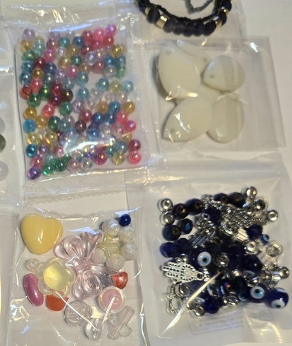 Lot Mixed Beads Beading Jewelry Glass Crystal Gold Silver Bead Supplies Charms - Picture 13 of 18