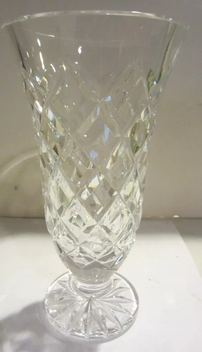 Vintage Waterford Crystal  Kinsale Flower Vase 7" Elegant Crystal