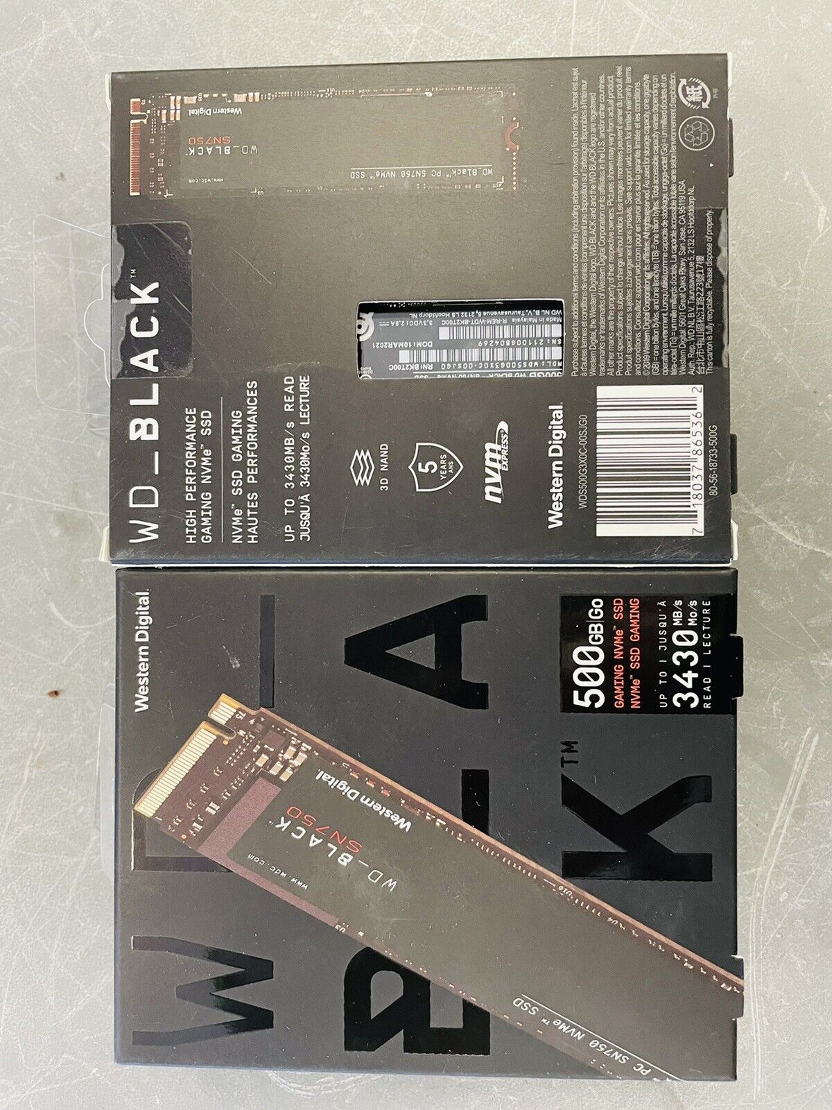 WD_Black SN750 High Performance Gaming NVMe SSD 500GB