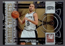 2009-10 Panini Donruss Elite Tony Parker Prime Targets Basketball Card 042/100