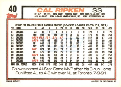 S2R13: 1992 TOPPS Baseball Cards.   # 1-250.  .99-3.00 - Picture 84 of 504