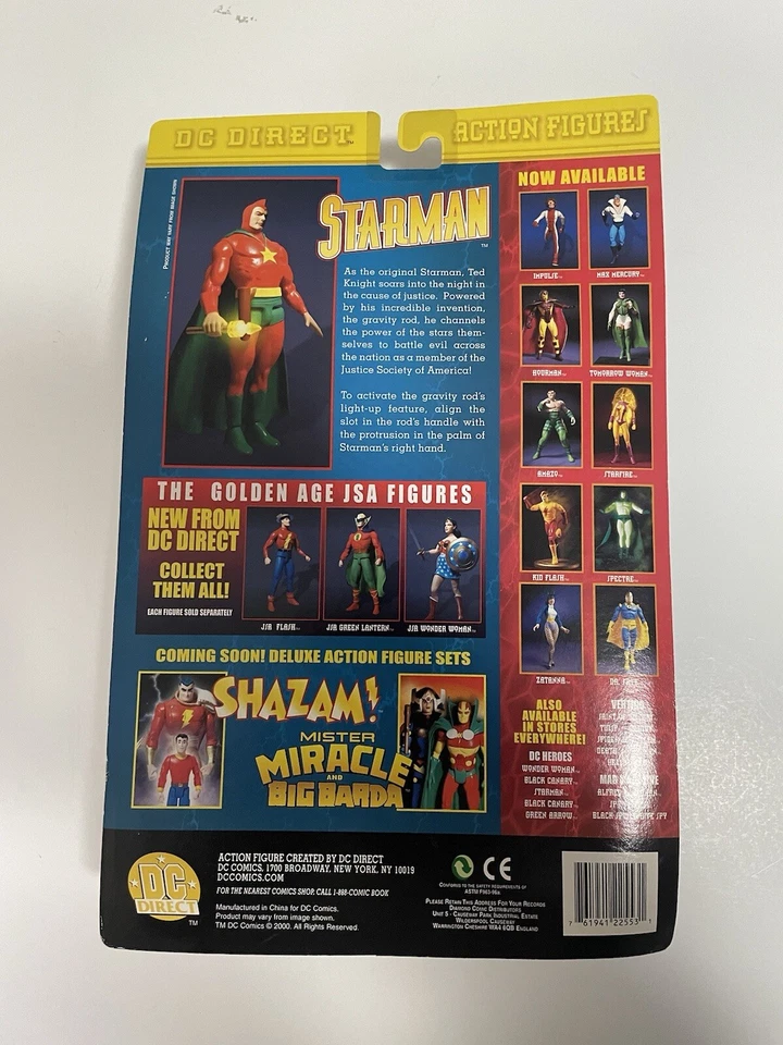 FIGURA DE ACCIÓN DC DIRECT JSA THE GOLDEN AGE STARMAN 2000 NUEVA SIN USAR, EN CAJA. Foto 3 de 3