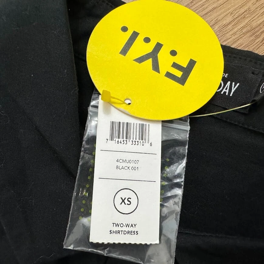 Abito camicia bidirezionale nero KATE SPADE SATURDAY taglia xs