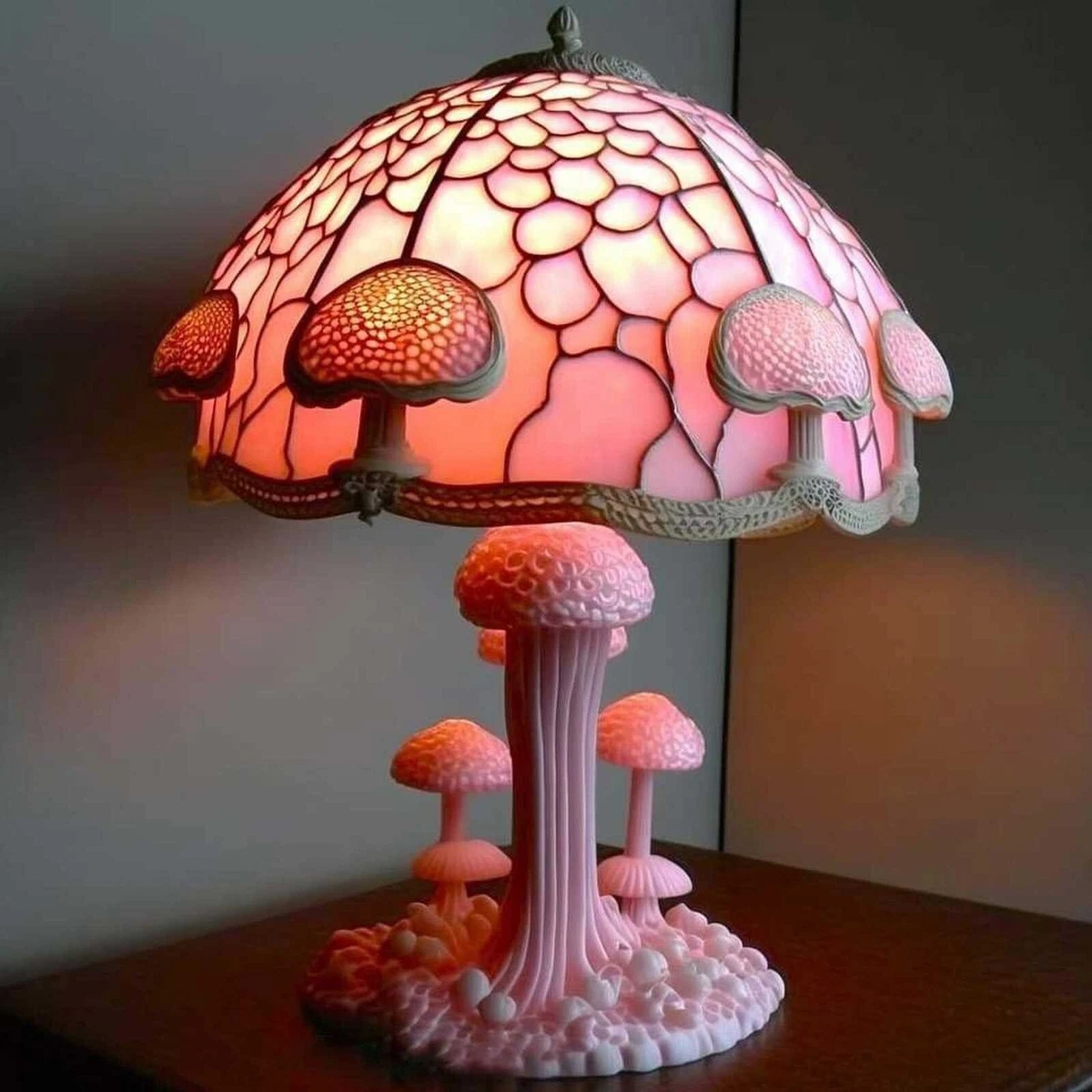 Pink mushroom lamp deals