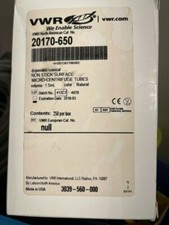 VWR Disposable Micro-Centrifuge Tubes w/ Snap Caps 1.5mL 20170-650 Qty 250 (V4)