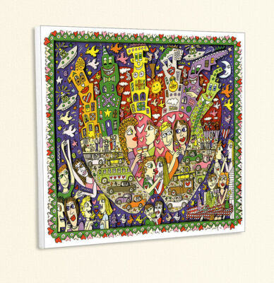 The Big Apple is big on romance PopArt Liebe Kunstdruck Poster Rizzi Platte 07