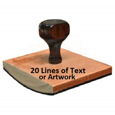 Large Wooden Rocker Stamps  - 6 Inch and Up - 20 Lines of Text (Up to 6'' x 10'')