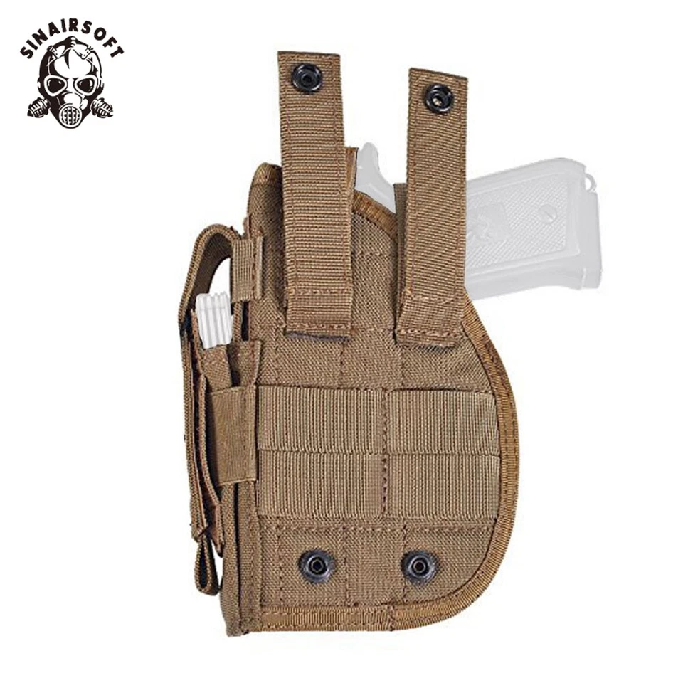 Tactical Pistol Gun Holster Molle Belt Modular Holster Right Handed w/ Mag Pouch - Image 4 of 4