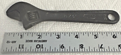 VINTAGE DUNLAP 3/8 X 6'' ADJUSTABLE CRESCENT WRENCH MACHINIST TOOL GERMANY