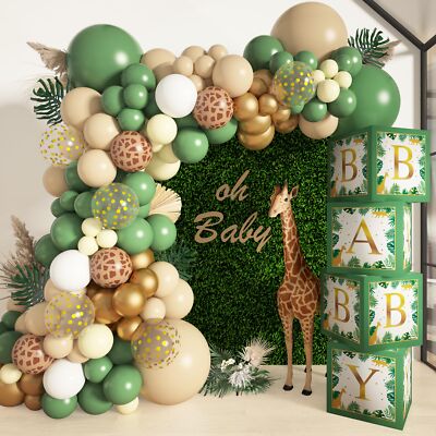 Baby Boy Safari Backdrop For Baby Shower Baby Boxes Safari Jungle