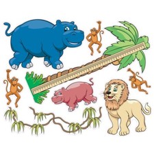 Jungle Wall Decal Kit, Wall Art Decals, Wall Decor Stickers For Baby Nursery