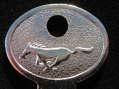 FORD MUSTANG 1967-1993 PONY LOGO KEY Blank Set Ignition Doors & Trunk - Picture 4 of 6