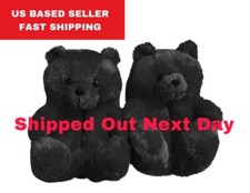 Teddy Bear Slippers Stuffed Plush House Slippers - Shipped Out Next Day
