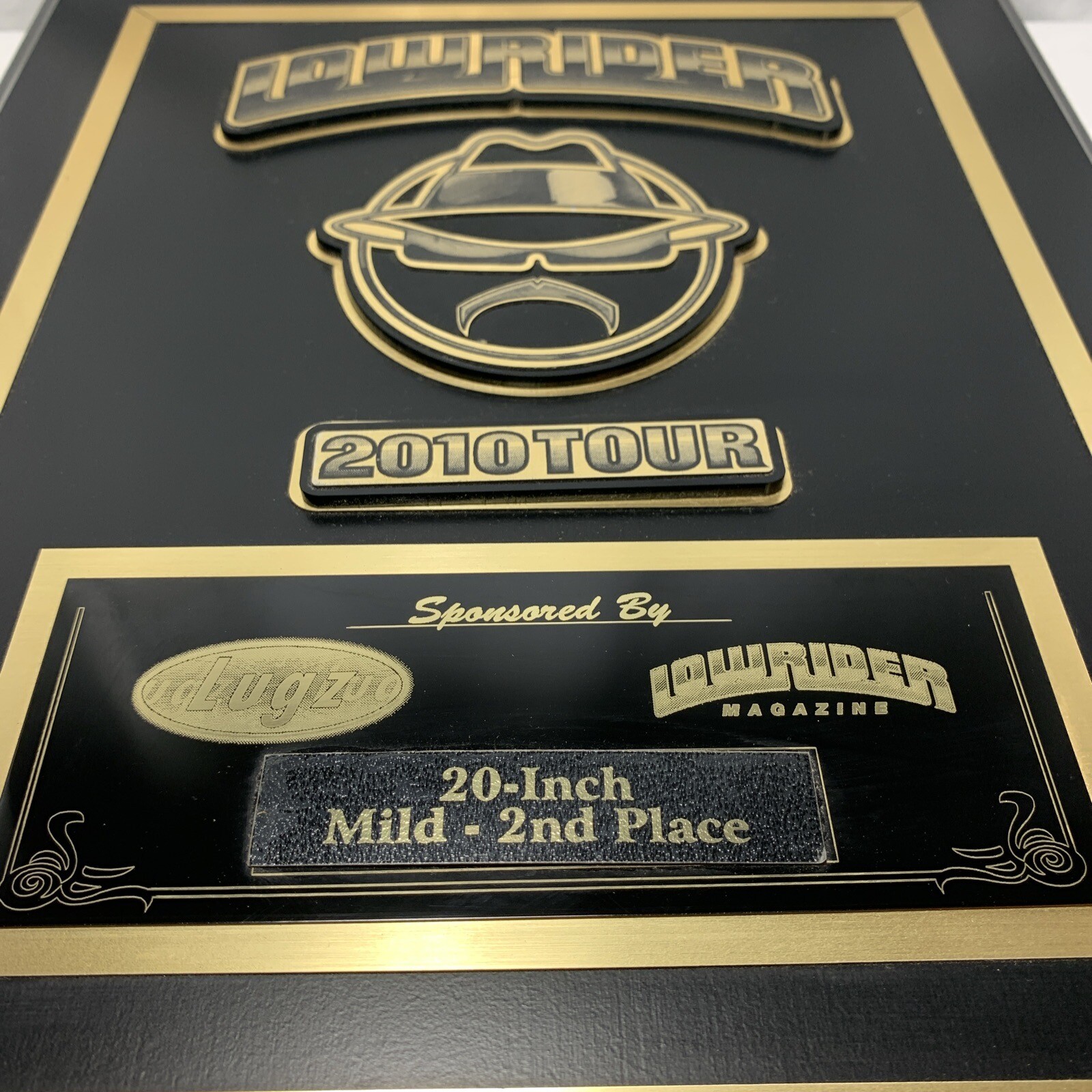 Lowrider 2010 Tour Plaque Trophy 2nd Place eBay