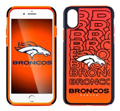 FOCO NFL Denver Broncos Hybrid Repeat Case for iPhone X XS