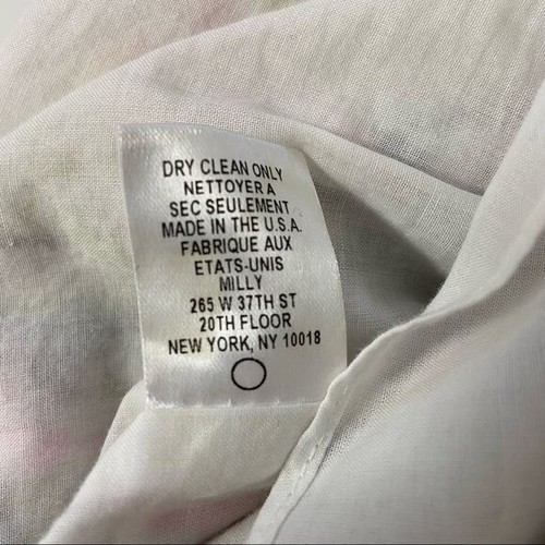 Milly New York Womens Embroidered Pencil Skirt Pink Green Brown Cotton size 4 - Picture 9 of 10