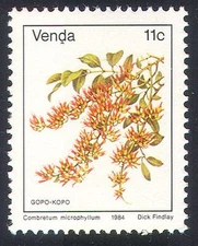 Venda 1984 Flowers/11 cent additional   1v (n20191)