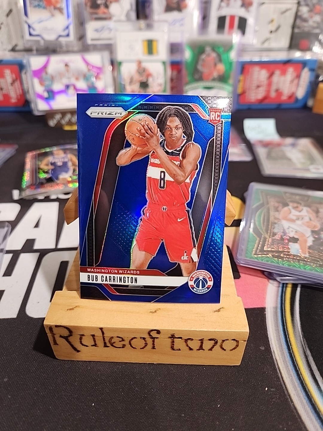 2024-25 Panini Prizm Bub Carrington #244 RC Rookie Blue /199