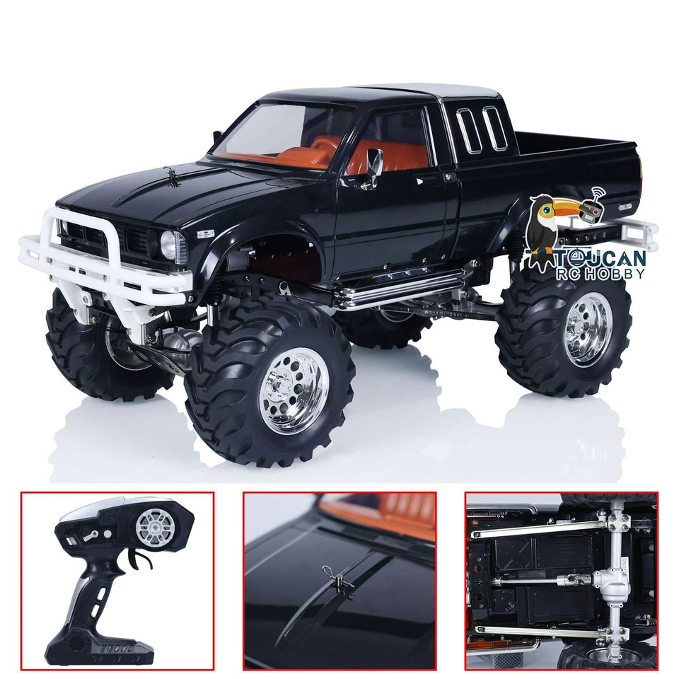 HG 1/10 P407 4WD RC Pickup Rally Series Off-Road Crawler Car RTR Model Black - Image 4 of 4