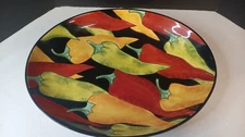 Clay Art Caliente Peppers Oval Platter 17.5” x 13.75” 