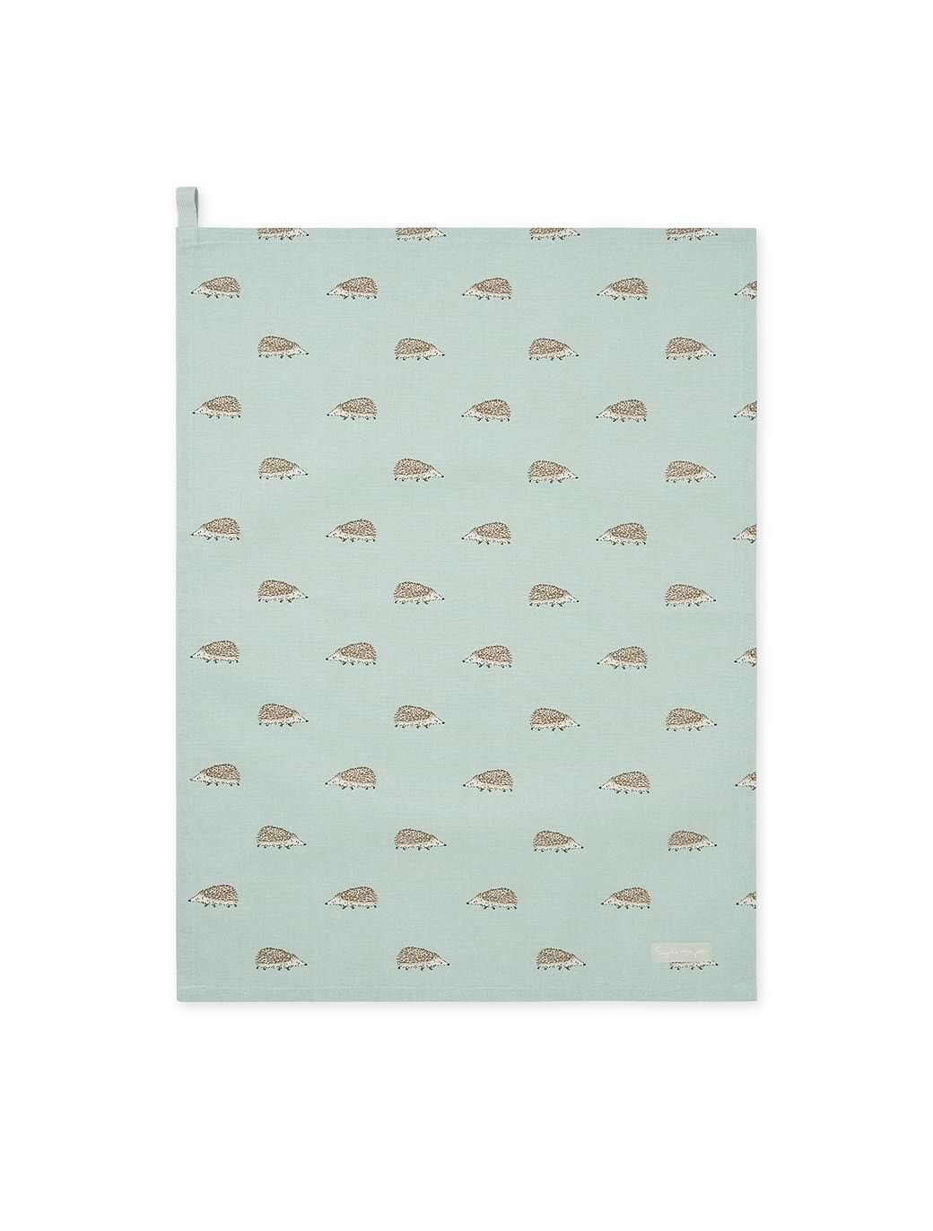 Sophie Allport ~ HEDGEHOGS ~ tea dish towel  BNWT pale green
