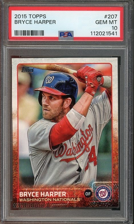 2015 Topps #207 Bryce Harper GEM-MT PSA 10 Washington Nationals 1541