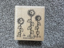 Sun Flowers Rubber Stamp, 2.25  X 2.5  , New