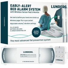 Lunderg Early Alert Bed Alarm for Elderly Adults - Wireless Sensor Pad Pager...
