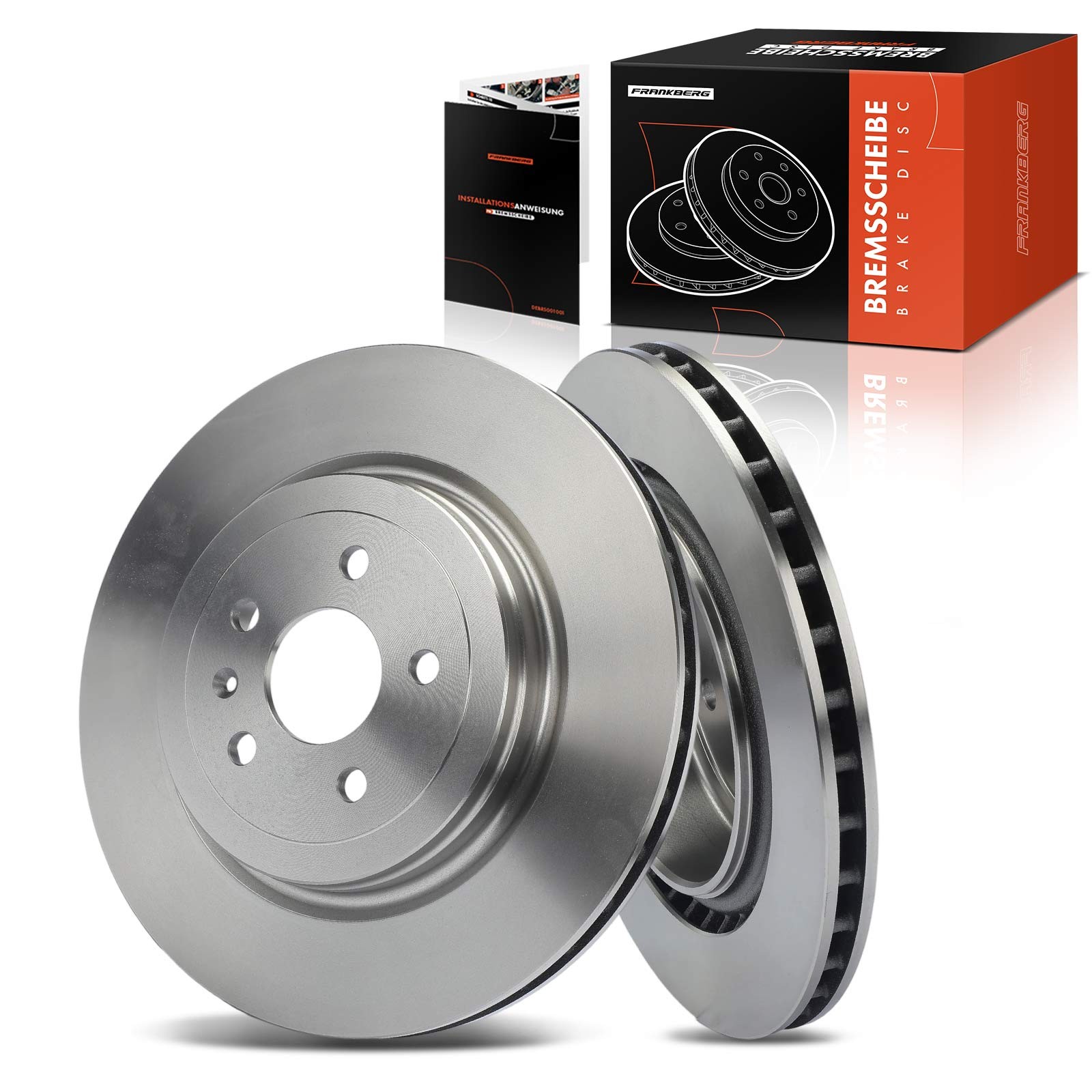 Frankberg 2x 365mm Brake Discs for Tesla Model S 5YJS 2012-2017 600643100C Rear
